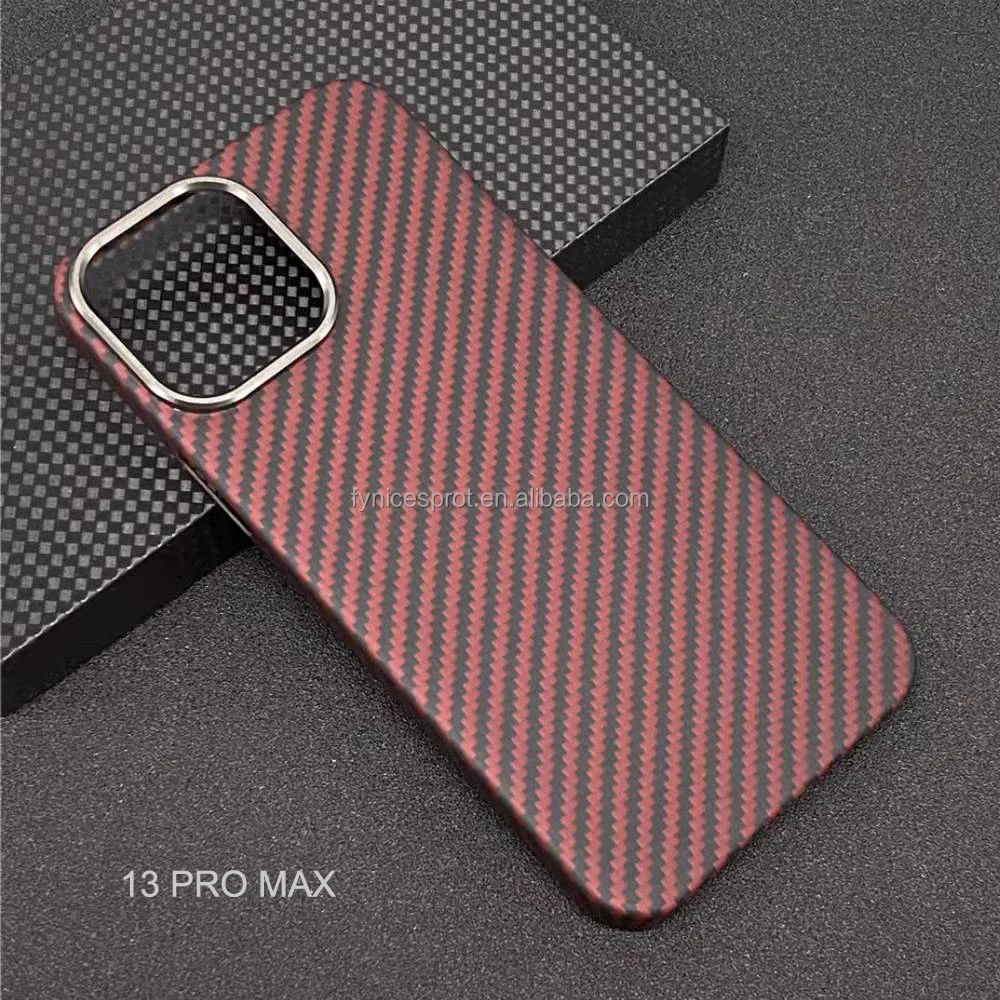 New Product 3K twill aramid fiber phone case for 13pro/13/13 pro max carbon fiber cell phone case