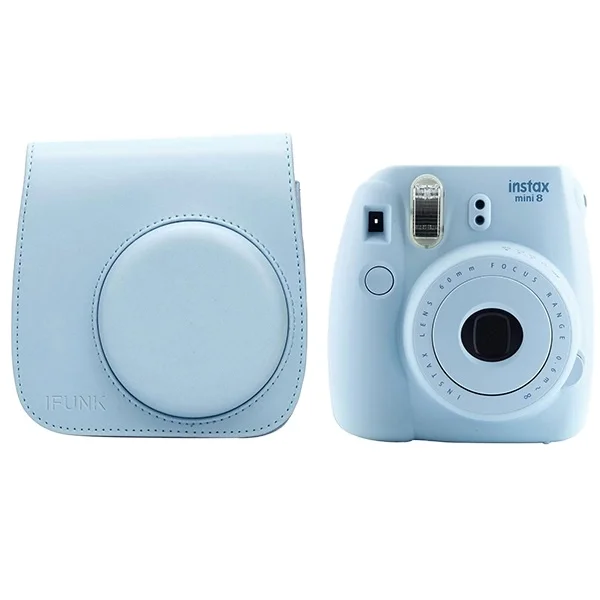 7 in 1 Fujifilm Instax Mini 8 Instant Film Camera Accessories Bundles (Instax Mini 8 Case/ Mini Album/ Close-up Selfie Lens/colo