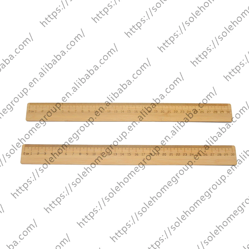 8 inch bamboo rectangle ruler wooden sewing ruler laser cutting bamboo metric ruler