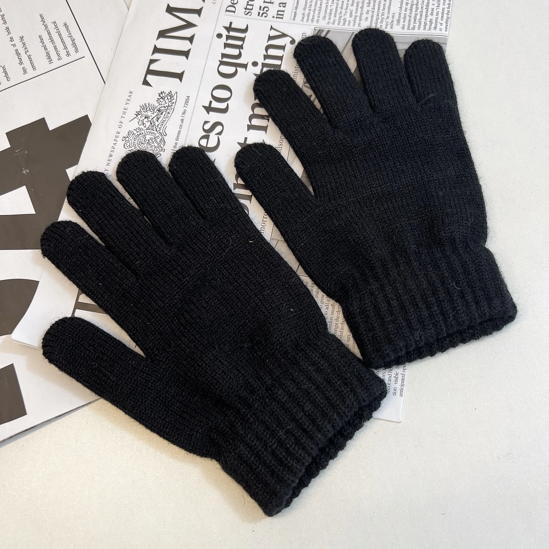 Высококачественные вязаные женские осенне-зимние теплые модные женские перчатки 100% кашемировые вязаные перчатки