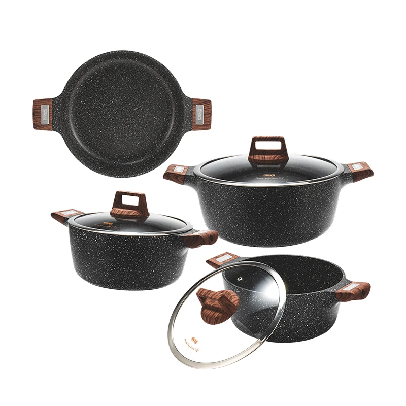 DSP Hot Sale Professional Cookware Set Household Cooking Pot Casserole Soup Pot Four-piece Combination Pot Set
