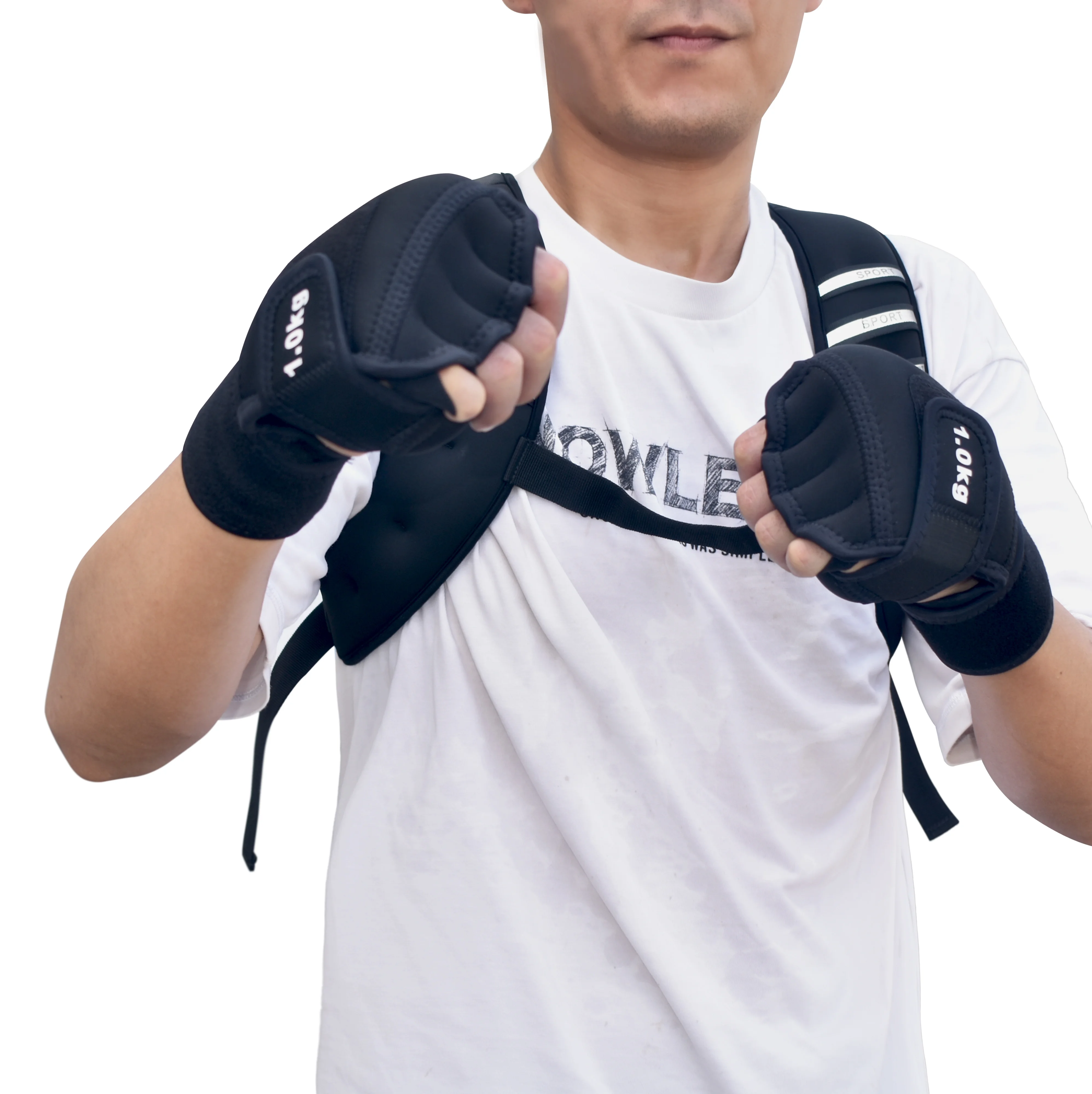 Adjustable Fingerless Gym Exercise Fitness Workout 1kg 2kg Weighted Training Gloves