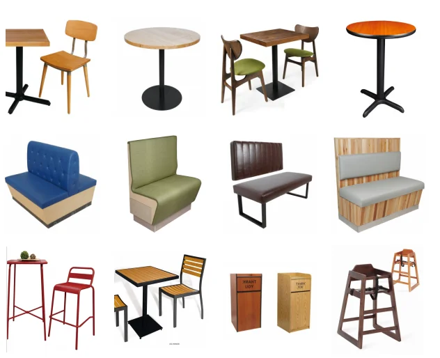 Popular Commercial Furniture  Booth Seating for Restaurant Cafe Chair