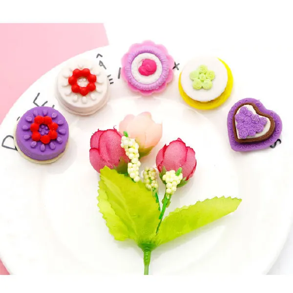 Cheap Creative Eraser School Supplies Student Prizes Gift Shape Eraser Custom Cartoon Shape Dessert Eraser
