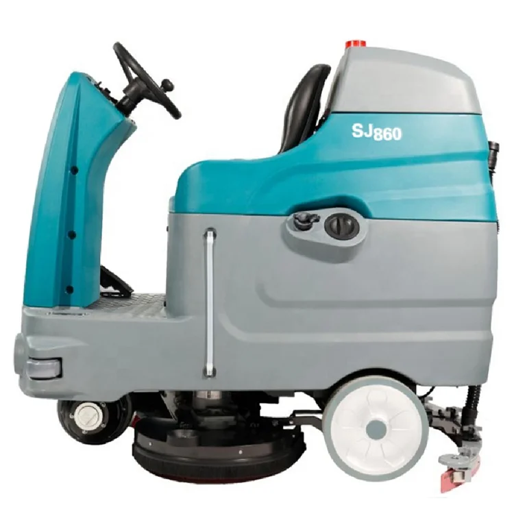 Hot Sales SJ860 Commercial-Grade Ride on Floor Scrubber Machine for Airports and Terminals