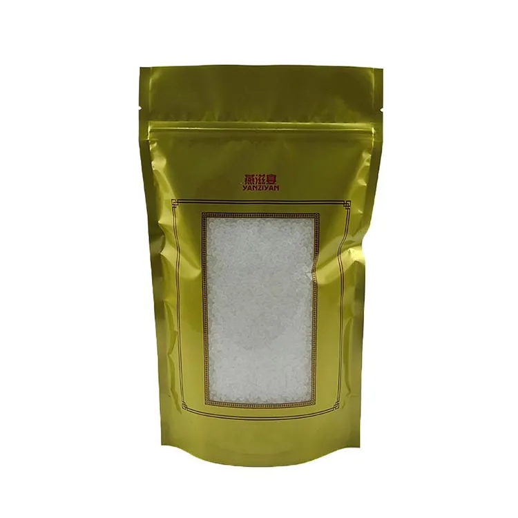 Matte Mylar Bags Aluminum Foil Soft Touch Stand Up Pouch Gold Foil Recyclable Food Packaging Pouch