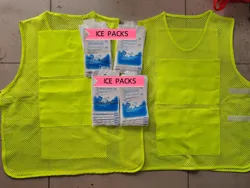 Summer Cooling Vest With  Ice Pack , ICY Cooling Vest Heat Resistant Apron For Men and Women Dropship