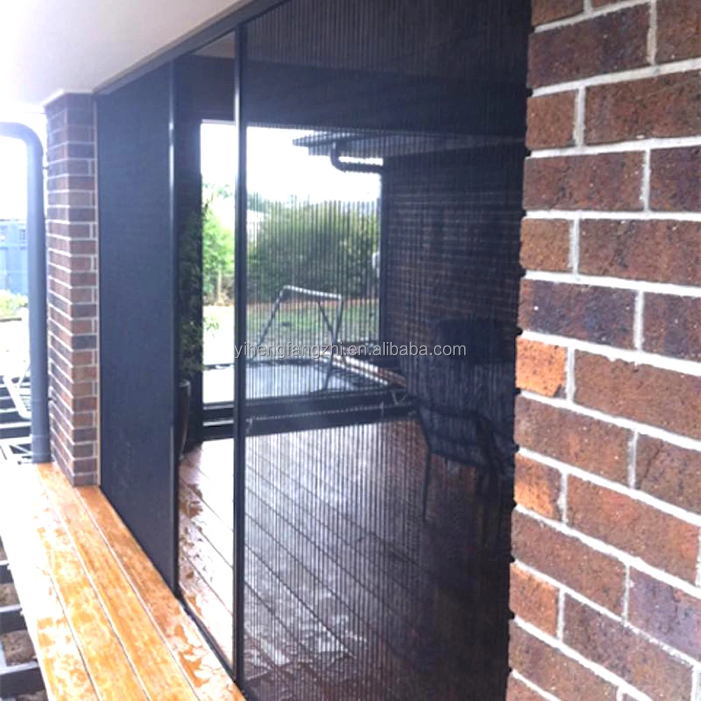 European design retractable trackless sliding screen door screen anti mosquito mesh door
