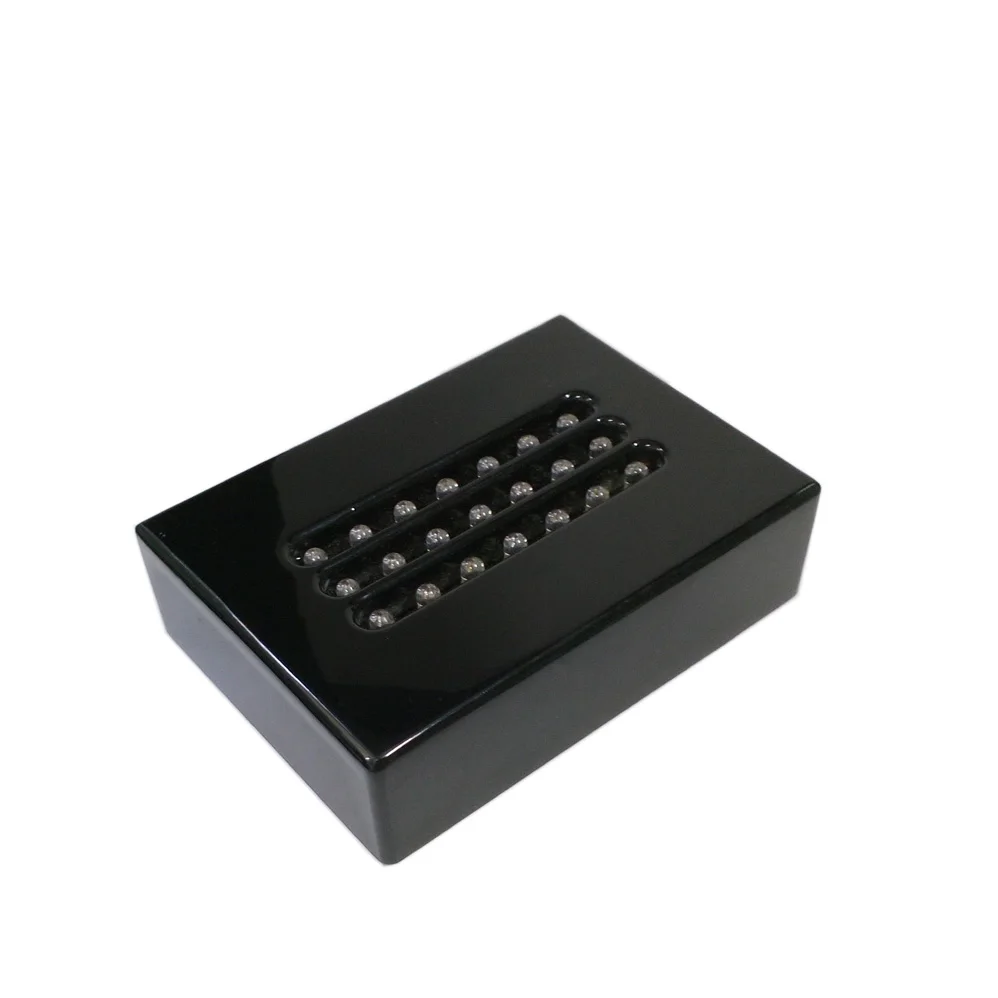 Three Lines White lights Piano Black Lacquer Wooden Led Light Base s for Crystals