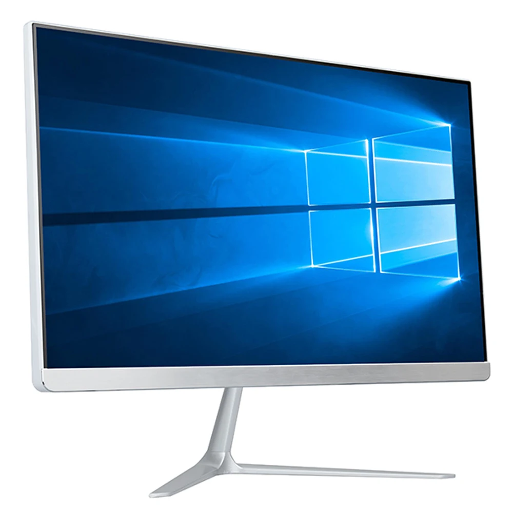 Cheap usb all in one computers 19 22 inch white desktop aio pc with camera speakers core I3 i5 i7