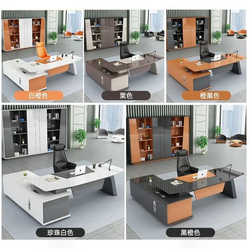Wholesale Office Desks Modern L Shaped Boss CEO Manager Desk Executive Wooden Office Table For Office Furniture