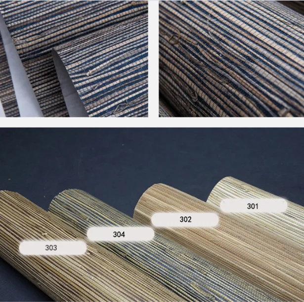 Free Sample Multi Color Vintage Grasscloth Wallpaper Roll home decor bedroom wallpaper