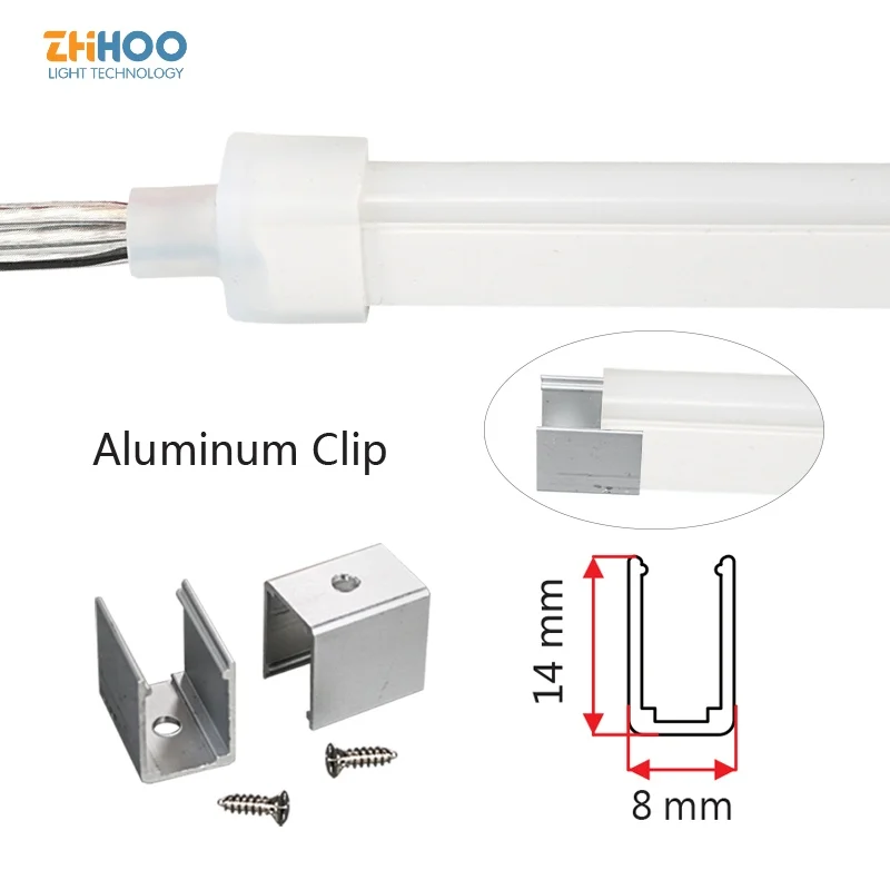 24v Led Silicone Rgb Neon Strip Light Ip67 Waterproof Flexible Flat Neon Light Rope Light