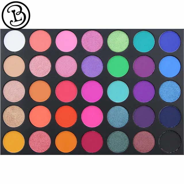 
Low moq 35 color 26mm makeup eyeshadow packaging 
