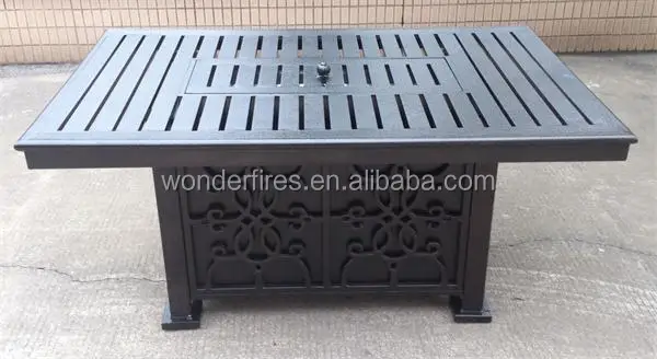 Outdoor gas firepit table propane gas chat table