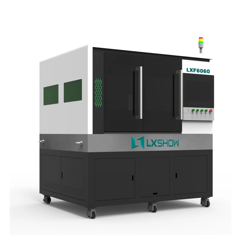 Jinan cheap 500W 1000W CNC 6060 6040 small Mini closed automatic aluminum Fiber Laser Cutting Machine for Metal Sheet