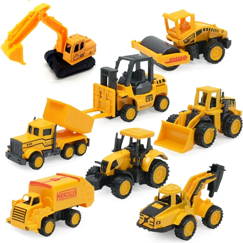 RTS Diecast Vehicles Take Apart Truck Car Model Toys Construction Vehicles Excavator Toy Set For Boy