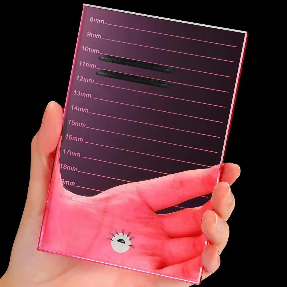 Стеклянная плитка для наращивания ресниц под заказ, палитра для наращивания ресниц с фирменной торговой маркой, держатель клея для хранения плитки