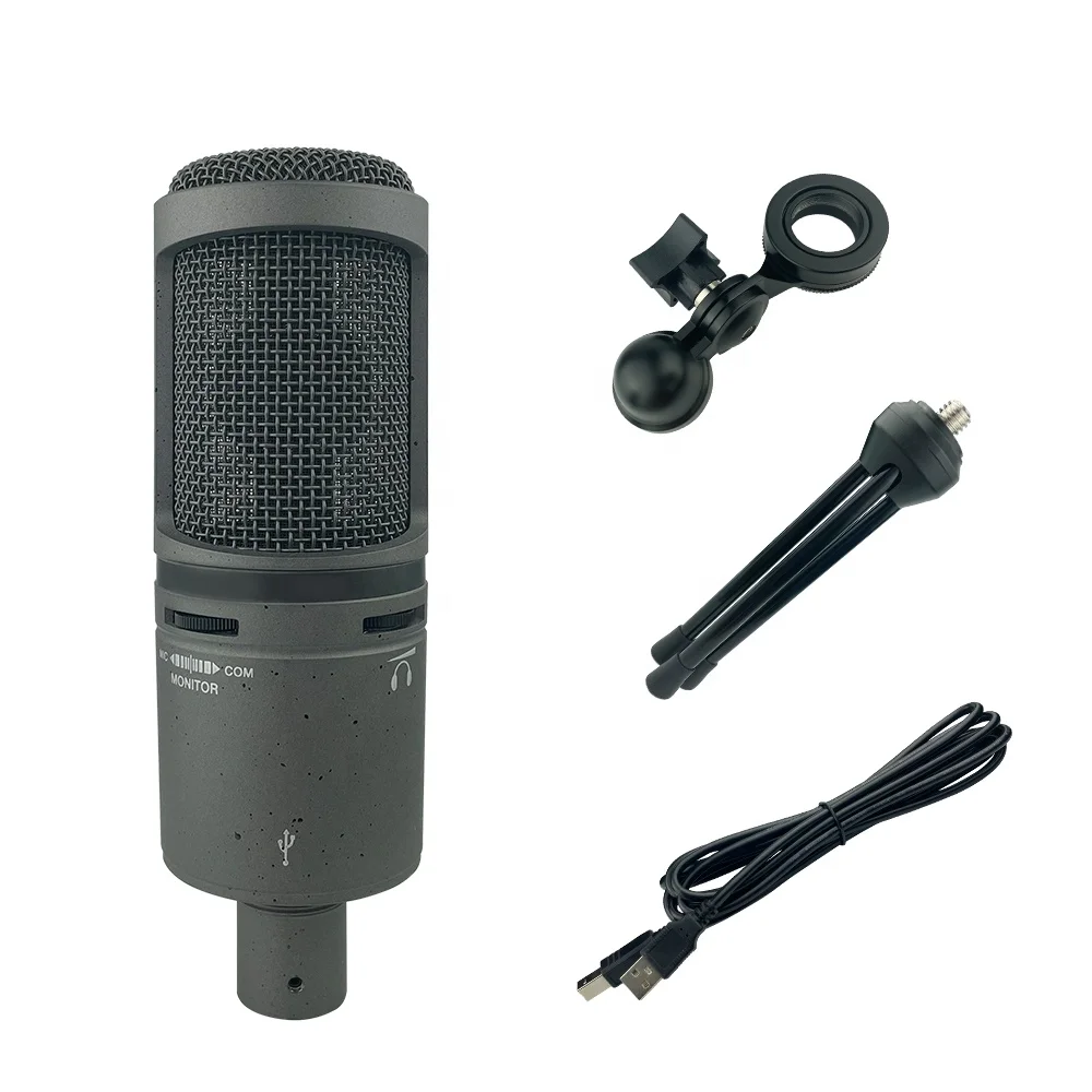 New Design AT2020U Professional condenser Gaming USB Studio podcast Microphones Mic for youtube recording singing