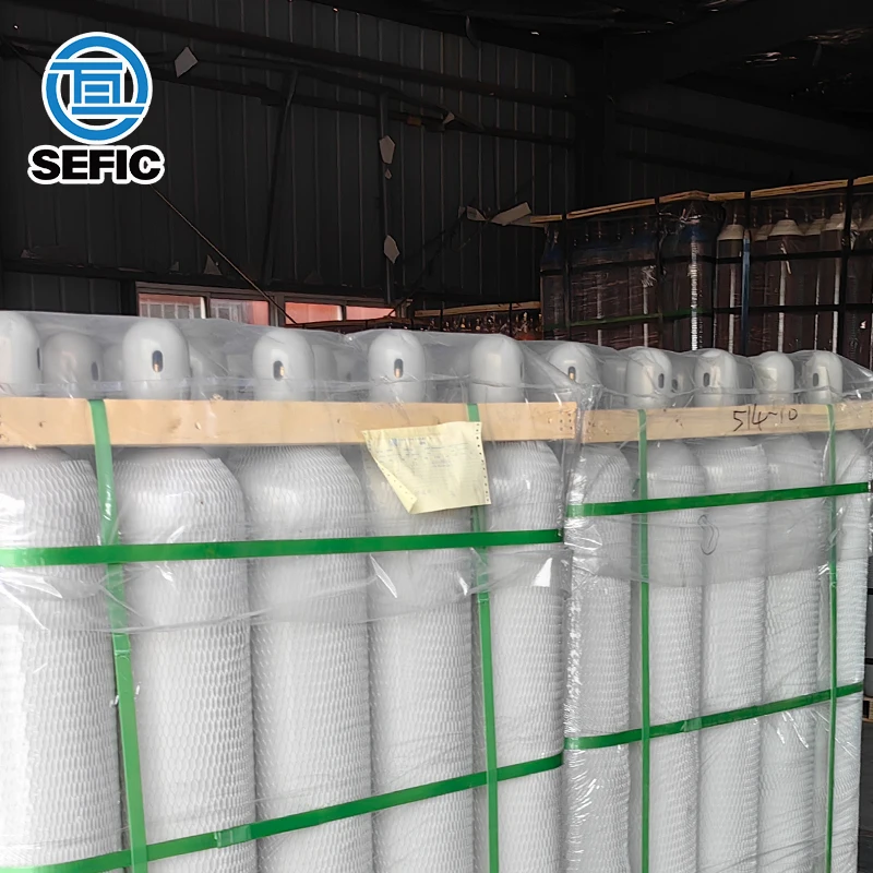 SEFIC DOT3AA 40CF 7.8L 178mm 2265psi Seamless Empty Industrial Argon Gas Cylinder