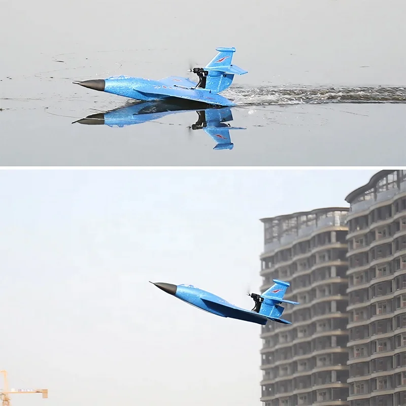 3 in 1 RC Airplane EPP Foam Radio Control Plane LED Lights 2.4GHz Remote Plane for Land Water Air 3S Rechargeable Battery RTF