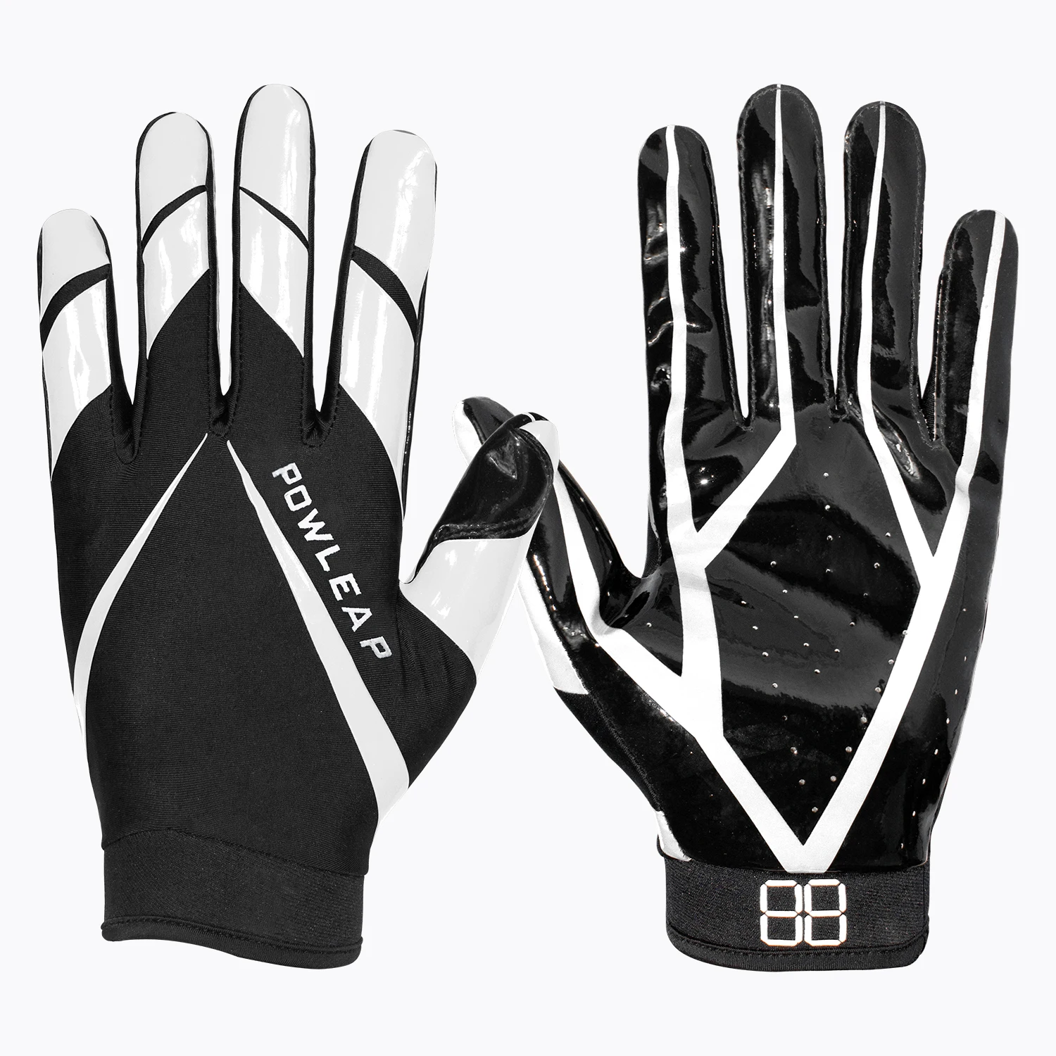 Super Soft Durable Full Finger Sports Football Gloves Custom Youth Kids Breathable Lightweight American Football Receiver Gloves