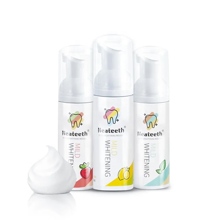 Fluoride Free CE Approved Teeth Whitening Toothpaste Teeth Whitening Foam Mousse