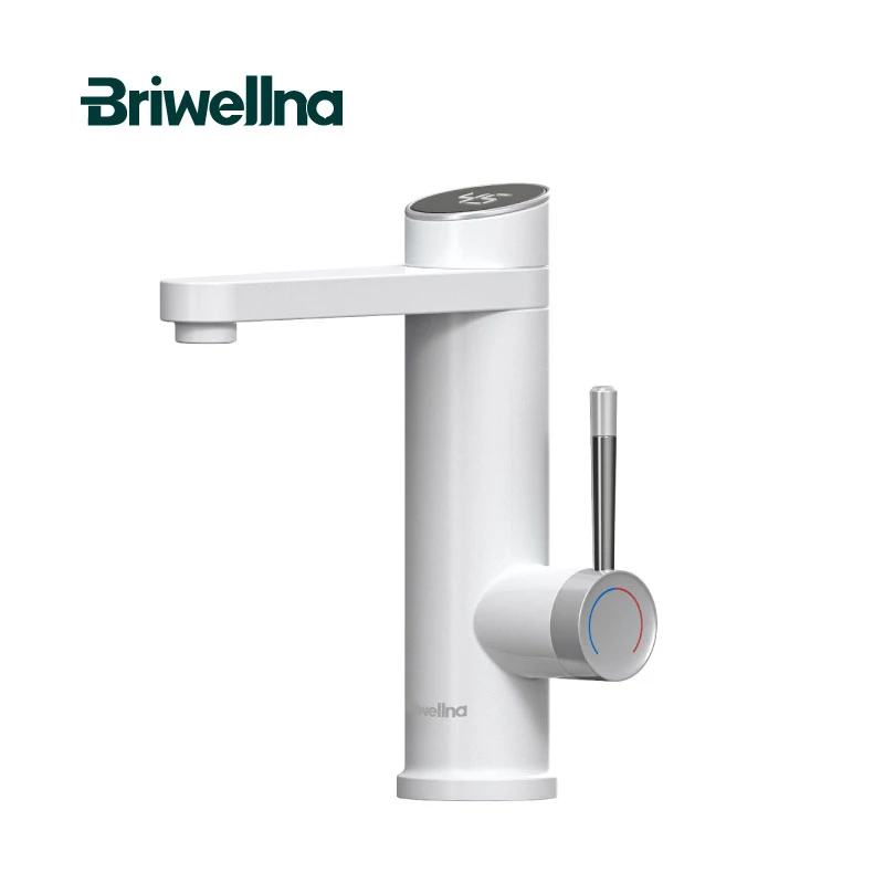 Briwellna 220V instant hot water tap instant electric heating  bathroom style smart water faucet