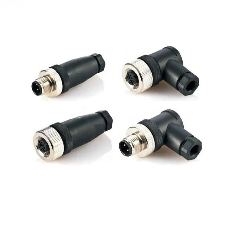 IP67 IP68 M12 connector 5 pin A code waterproof Welding Pcb panel mount Signal male female plug socket M12 connector
