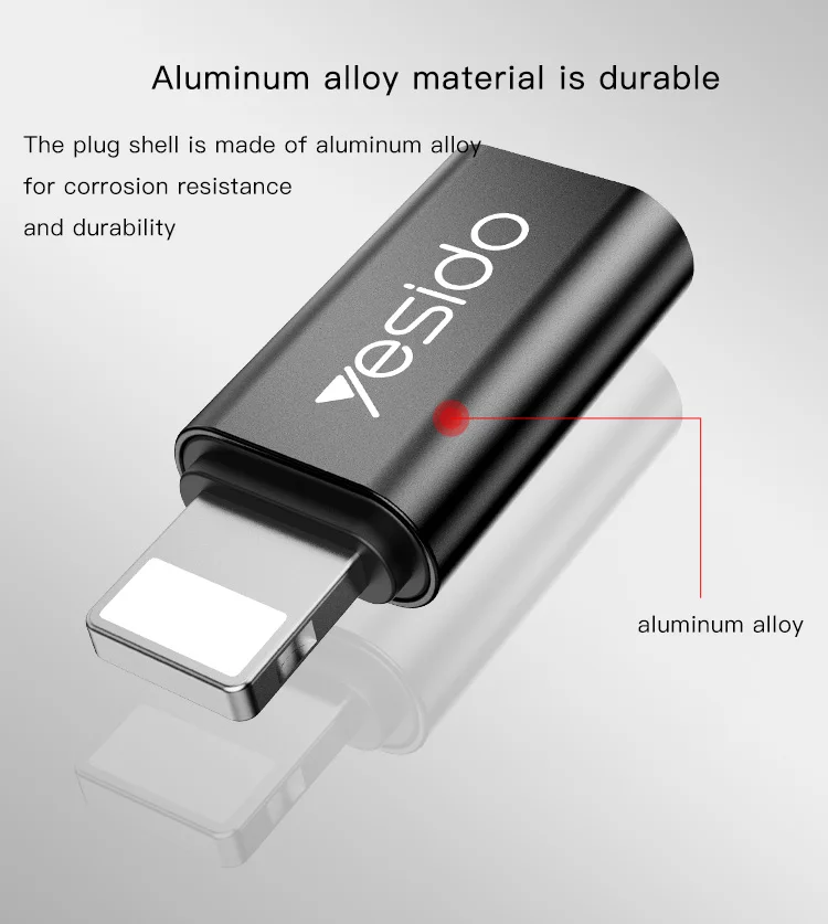 Адаптер для передачи данных YESIDO iPhone с использованием переходника lightning на USB type C