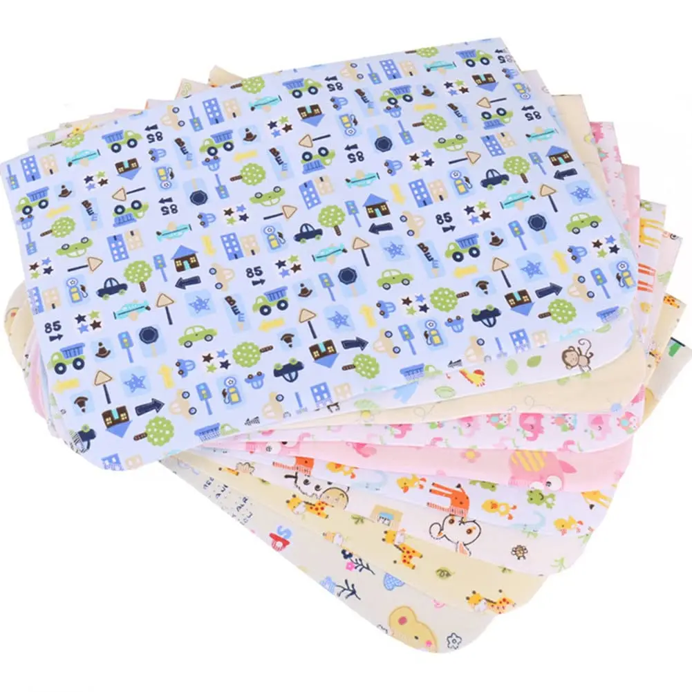 Customized Baby Infant Waterproof Cotton Changing Pads Washable Reusable Diapers Liners Mats
