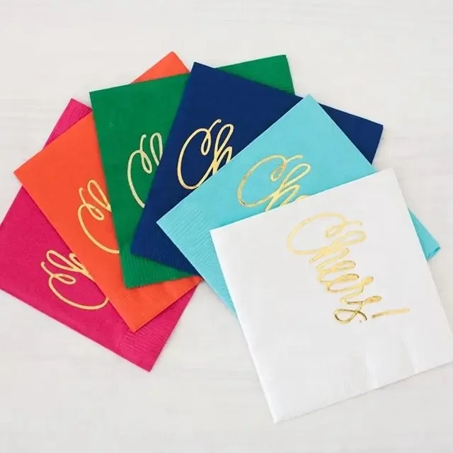 disposable napkins hot sales 25cmx25cm  napkin square table  napkin  customization  logo printed  paper