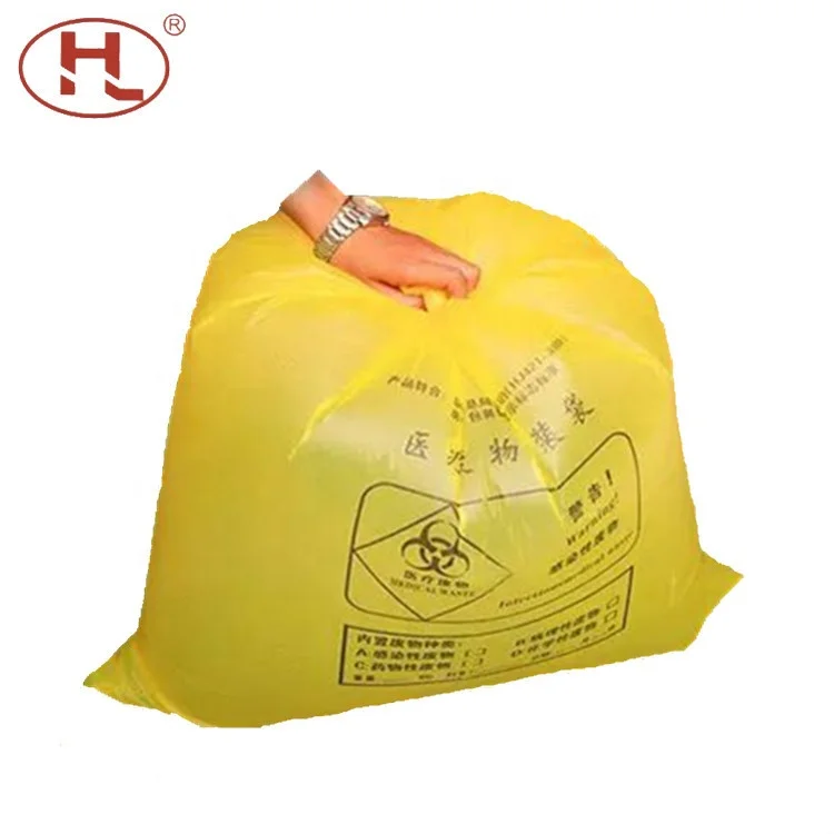 LDPE Plastic Type and Disposable Feature Medical Waste Bags