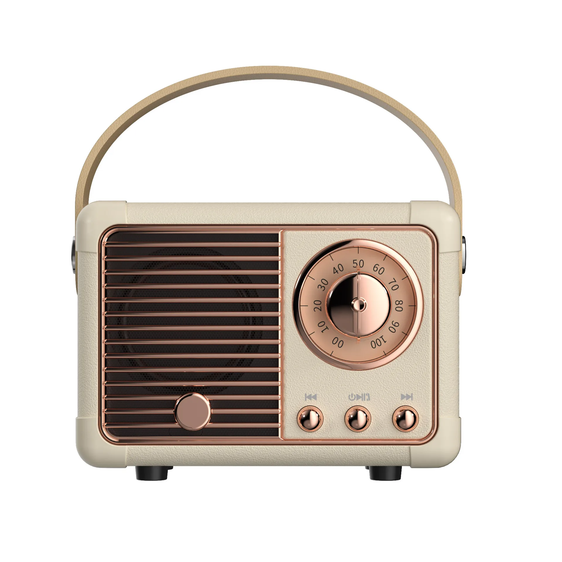 Hot Selling Wireless Retro Radio Speaker Portable Audio Vintage Fashion  Wild Mini Usb Professional Speaker Metal Knob