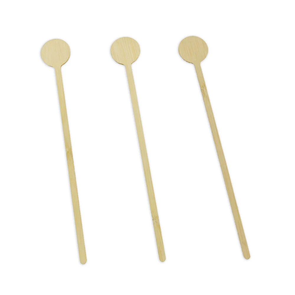 Custom LOGO Biodegradable wrapped 90/120/170 mm Golf Cocktail Stir Sticks Bamboo Wooden Drink Tea Coffee Stirrer for Beverage