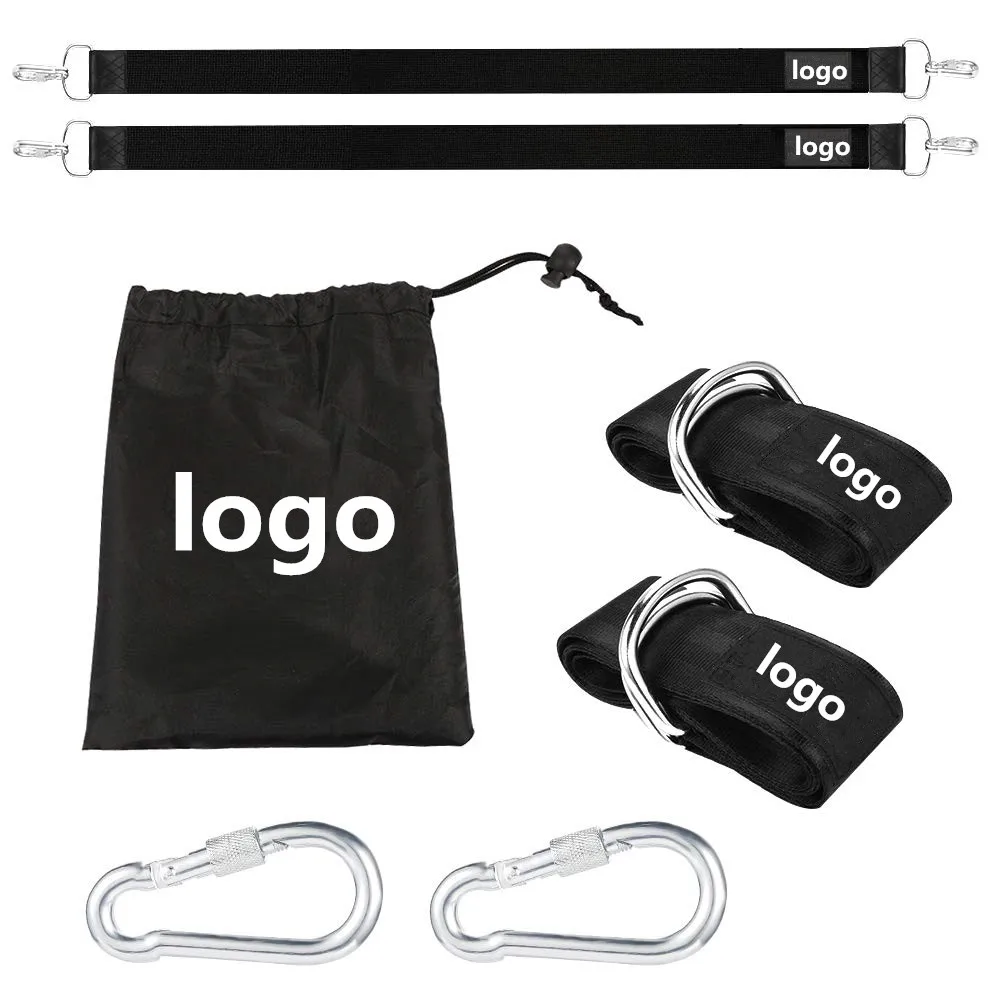 Extra Duty Polyester Tree Swing Hanging Kits Strap with Carabiner Rated for 1200lbs