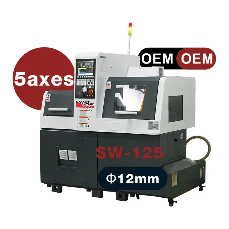 Automatic Swiss Type Lathe With Precision Collets And Tooling For CNC Machining