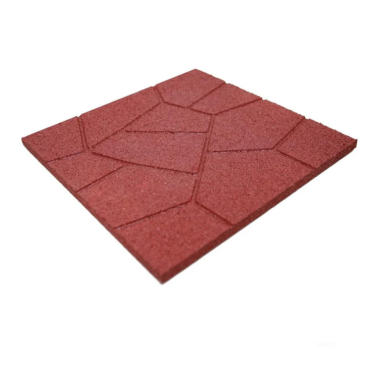 Outdoor interlocking rubber flooring brick for horse barn patio backyard paver walkway rubber brick
