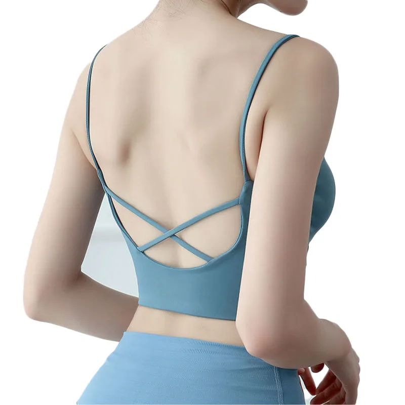 Custom Logo High Quality Sportswear Fitness Yoga Bra Women Active Wear Training Tops Full Zip up Closure Ribbed Workout Bra