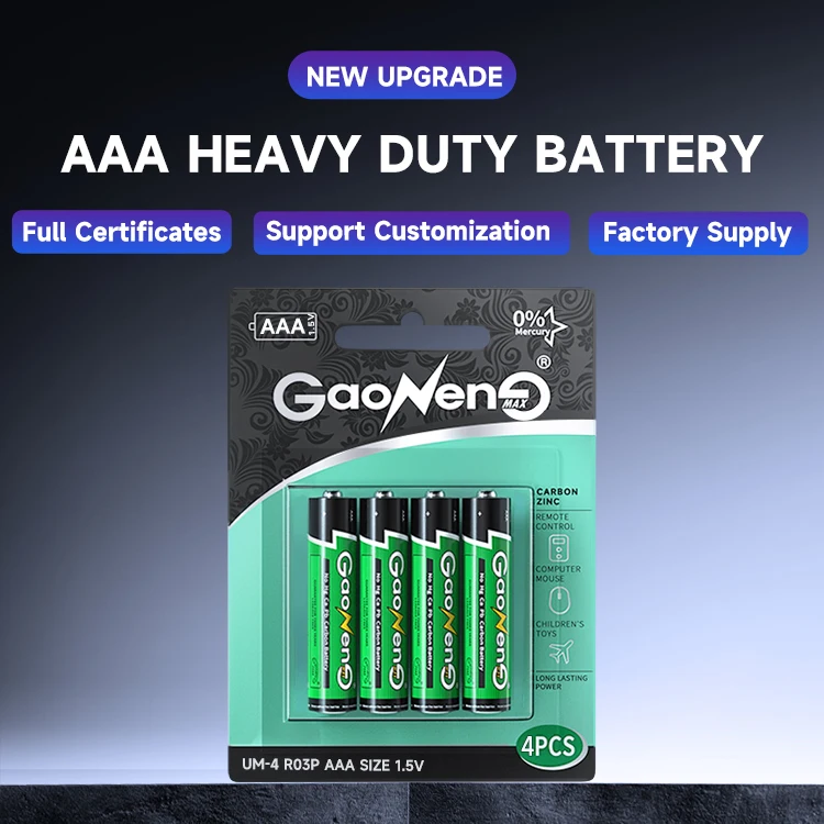 Gaonengmax 1.5v r03p aaa battery um4 dry battery Carbon batteries