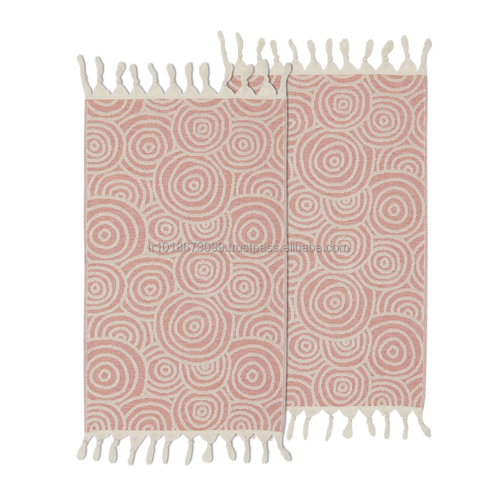 Set of 4 Turkish Terry Hand Kitchen Small Towel, Peshkir, Pestemal Farmhouse decorative hand towels New Style Quick dry Rustic