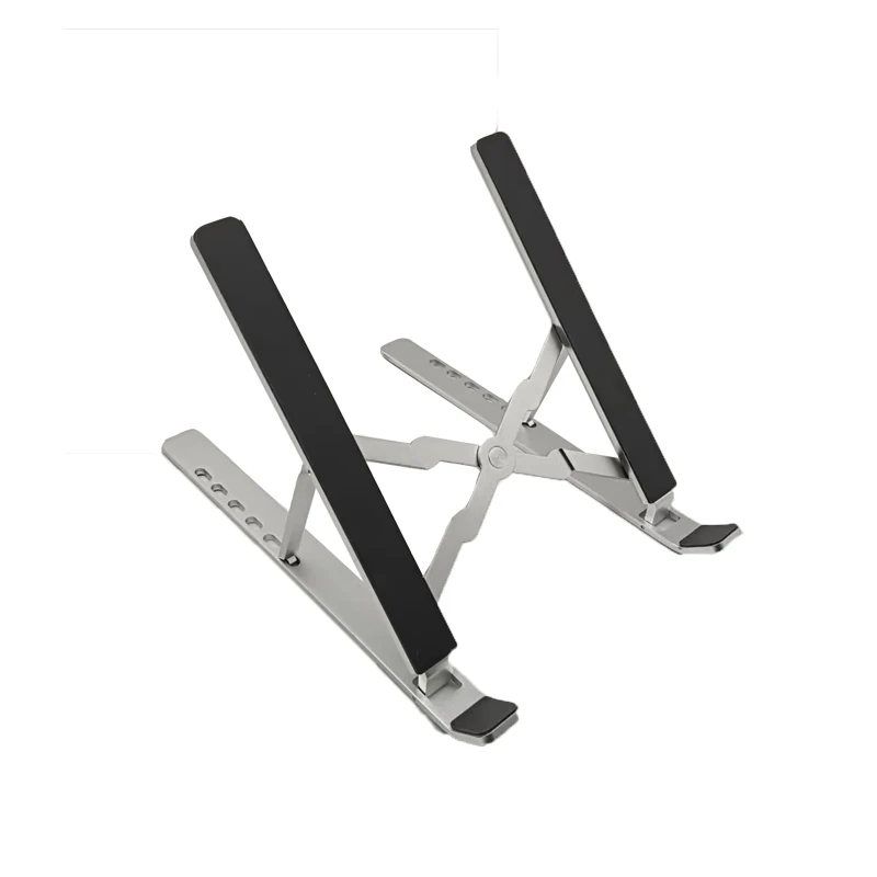 Ergonomic Foldable Portable Cooler Six Height Adjustable Laptop Stand Black Silicon Foldable Laptop Stand Holding Laptop Lot Art