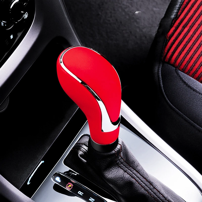 Universal Red and Black Automatic Car Gear Shift Knob Stick Head Handle