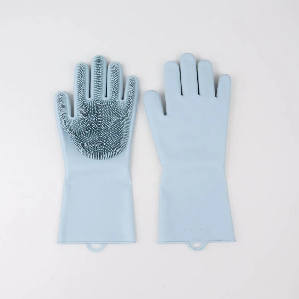 Xiaomi Mijia JJ Brush Wash Gloves Magic Silicone Brush Washing Gloves HH674 waterproof gloves- DT-KTKTG-Bu