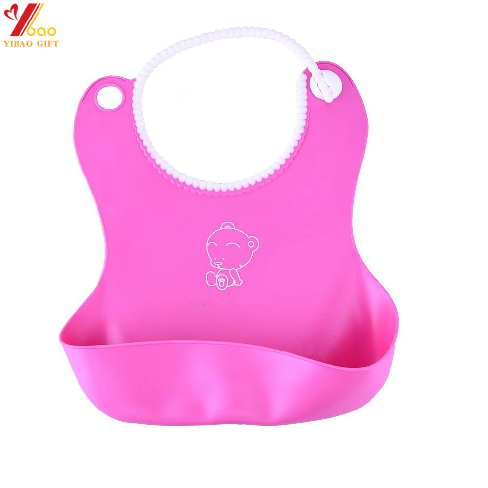 Wholesale Custom Animal Printed Waterproof Silicone Baby Bid Kids Silicone Bib Baby For Baby