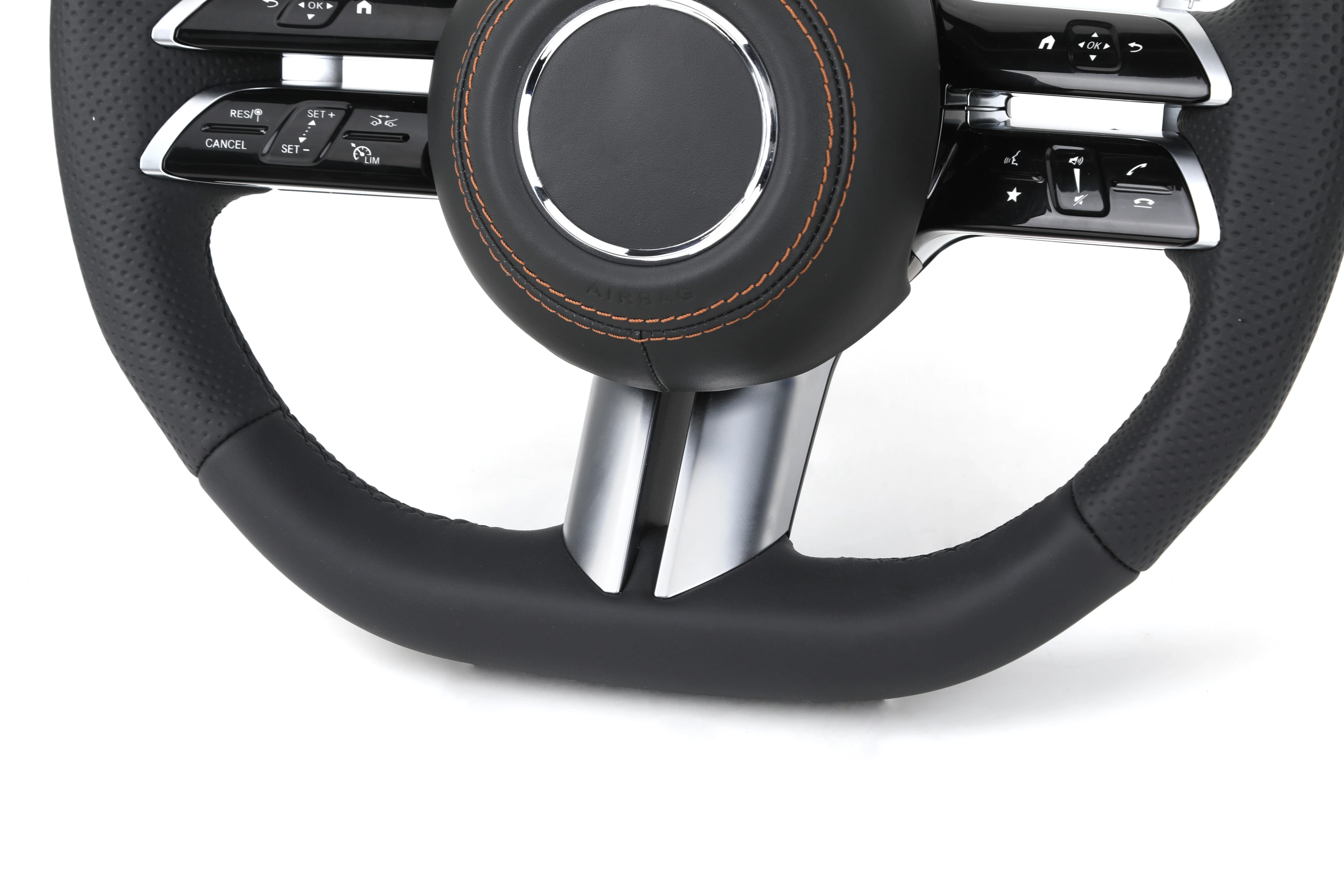 Custom Half Perforated Leather Steering Wheel for Mercedes Benz E Class W212 W213 C238 Coupe E500 EQA EQC E53 E63 AMG GT W447