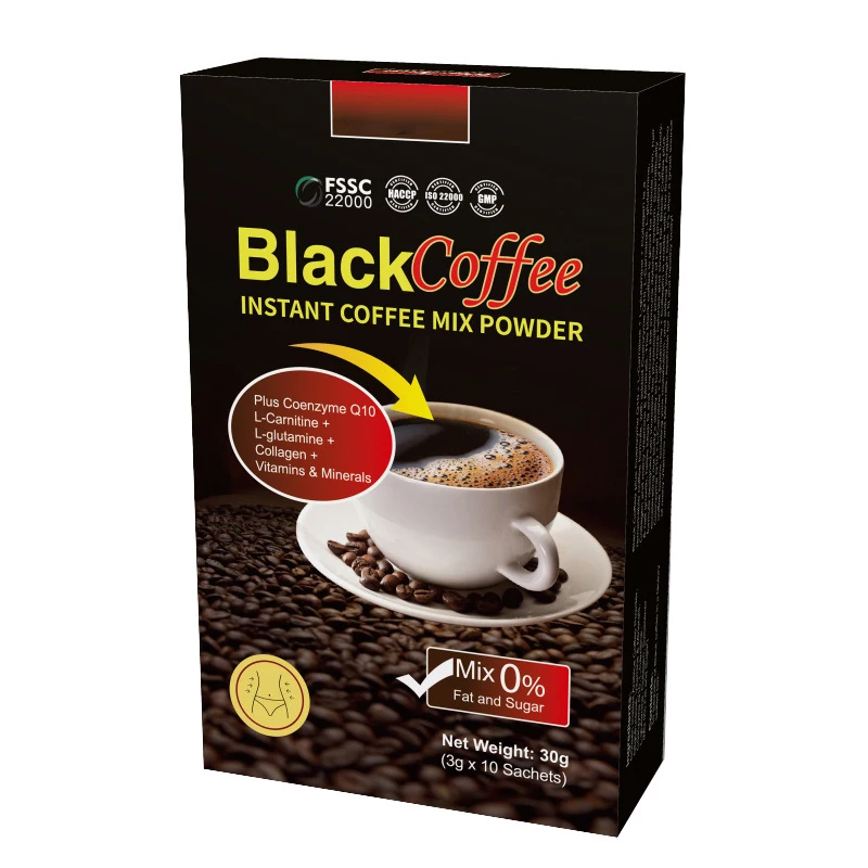 Wholesale Slim Coffee Private Label Customized Pure Organic Black Instant Coffee Powder Coffee