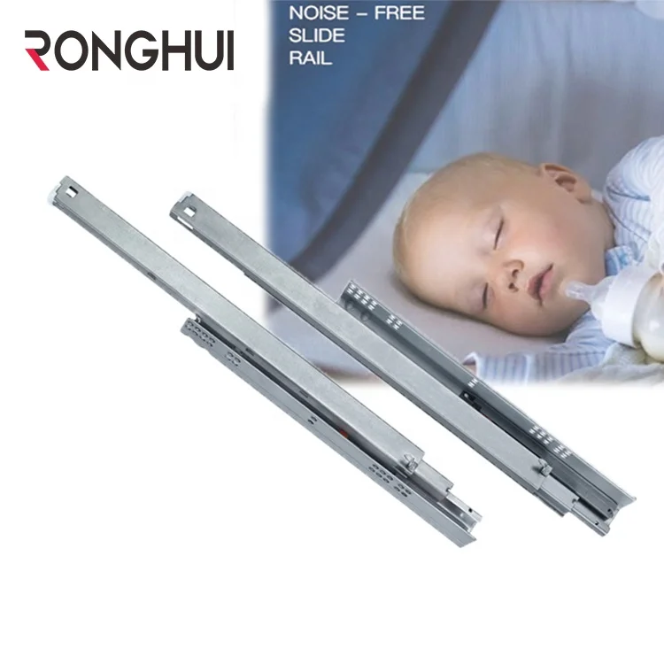Ronghui Full Extension 3-fold Undermount Press Rebound Drawer Channel Slide Hidden Slide