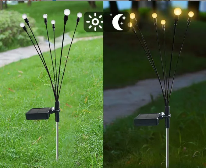 Newish Solar Powered Firefly Light Starburst Firefly Swaying Light Color Changing Rgb For Yard Patio Pathway Decoration