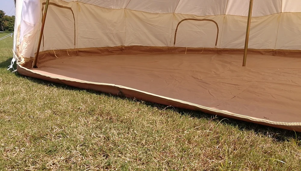 DANCHEL OUTDOOR Flame retardant Oxford fabric camping bell tent with double stove jacket, 10cm diameter hole